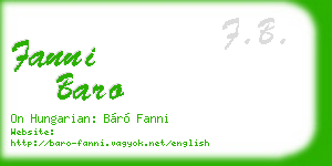 fanni baro business card